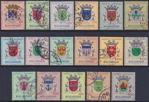 MOZAMBIQUE - 1961 Arms series, complete set (USED, R620)